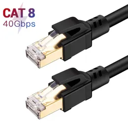 CAT 8 Kabel Ethernet LAN Network CAT8 RJ45 Speed ​​Network Cable 40 GBPS 2000MHz 26AWG 1M 2M 3M dla modemu routera