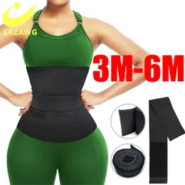 LAZAWG Waist Trainer Belt Slimming Body Shaper Tummy Cinchers Women Corset Stretch Bands Free Plus Size Waist Strap Drop 220307