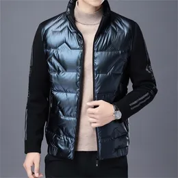 Najwyższej klasy Nowa marka Casual Fashion Parka Men Duck Down Winter Coat Ciepłe Błyszczące Black Bubble Puffer Jacket Odzież męska 201225