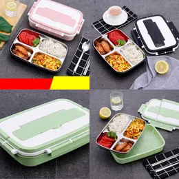 Sealed Office Lunch Box Stainless Steel Porable School Tiffin Boxes Multi Color Food Organizer High Capacity 21 5ql E1