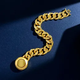 Mode Love Bangle Gold Cuban Link Armband Classic Armband för Man Kvinna 18k Förgylld Högkvalitativ Med Smycken Påse Pochette Bijoux Partihandel