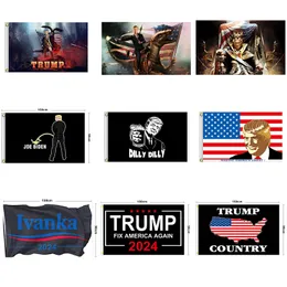 Trump 2024 Flag 3x5ft Flagi wyborów powszechnych Banner Bezpłatna dostawa