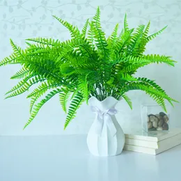 인공 관목 플라스틱 식물 페르시아어 잔디 펀 잎 가짜 덤불 결혼식 홈 정원 테이블 장식 JK2102XB