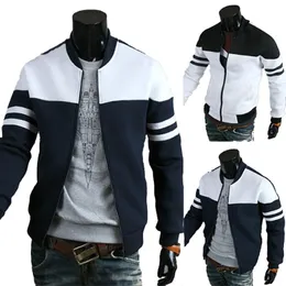 Men's Jackets Plus Size S-4XL Men Jacket 2021 Casual Fleece Mens Coat Contrast Color Wind Breaker Fashion Zipper