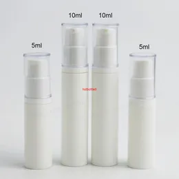 high qualtity500 x 5cc 10cc Empty Portable Cosmetic Airless Pump Lotion Bottle 10ml Refillable Beauty Container with clear pump cap