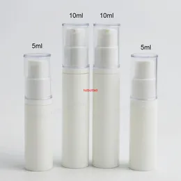 높은 qualtity500 x 5cc 10cc 빈 휴대용 화장품 Airless 펌프 로션 병 10ml 클리어 펌프 모자가있는 리필 뷰티 컨테이너