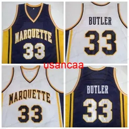 Maglia da basket personalizzata # 33 Jimmy Butler Marquette College da uomo cucita di qualsiasi dimensione 2XS-5XL Nome e numero