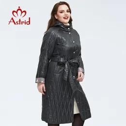 Astrid 2020 Bahar Yeni Varış Kadın Ceket Gevşek Giyim Kadın Artı Boyutu Uzun Mont Kemer Bahar Ceket Kadınlar Ile AM-9428 201124