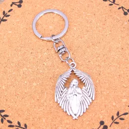 Mode Keychain 43*27mm Angel Maria Pendants Diy Jewel Car Key Chain Ring Holder Souvenir f￶r g￥va