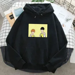 Anime Character Haikyuu Bluzy Man Casual Fleece Bluza z kapturem 2021 Homme Loose Długi Rękaw Kieszonkowy Graficzny Streetwear Hoody H1227