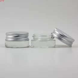 Hochwertiges 5-g-Glas-Cremeglas mit Aluminiumdeckel, 5-ml-Kosmetikbehälter mit breiter Öffnung und Augenverpackung