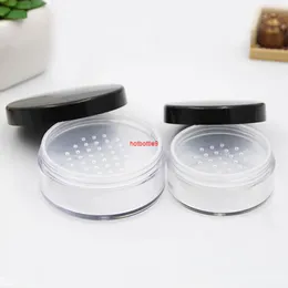 30ml 50ml Plastic Loose Powder Jar Puff Sifter Boxes Empty Cosmetic Container Clear Bottle Jars Pot Beauty Tool 20pcs/lotpls order