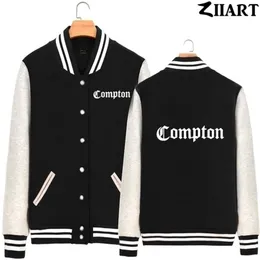 Compton Gothic font Хип-хоп Рэп Одежда для пар Мужчины Мальчики Полная молния Осень Зима Флисовые бейсбольные куртки ZIIART 201218