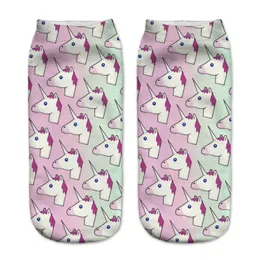 Printing Women Fashion Stockings Motion 3D Cute Short Socks Adult Unicorn Cartoon Cloth Boat Sock Individuality 2 1gl O2