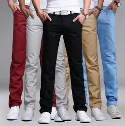 2017 Nowa Moda Męskie Spodnie Proste Spodnie Cargo Chinos Mężczyźni Casual Slim Fit Summer Skinny Suit Business Style Spodnie1