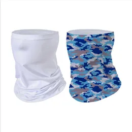 Sublimering blank bandana vit polyester ansikte mask nacke gaiter män vandring halsdukar kvinnor huvudband sömlösa turbans sport huvudbonader yg876