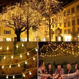 Battery Operated Garland Christmas Fairy Lights 100 LED Globe String Lights Home Indoor Bedroom Wedding Party Outdoor Decoration Y201020