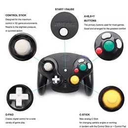 Hot Selling 6 Colors NGC Wireless 2.4G Game Controller Gamepad Portable Joystick för Wii Gamecube med Retail Box Snabb leverans