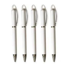 Sublimation Blank Ballpoint Pen Heat Transfer Personalized DIY Metal Rings Roller Ball Pens