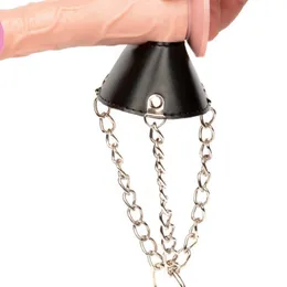 Cockrings Male Chastity Sex Toys Leather Parachute Ball Scrotum Stretcher Rings Weight Extra Balls BDSM CBT Cock Stretchers #766