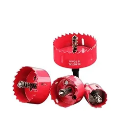 Red Hole Saw Drill Bit cutter metal Twist Drill Bits M42 HSS steel Drilling Kit Opener Carpentry Tools Holesaw for Wood Steel