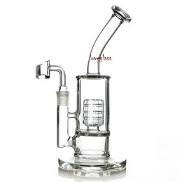 glasvatten bongs återvinnare dab rigg hookahs bäger bong glas olje brännare rör vatten bongs röker 18 mm banger