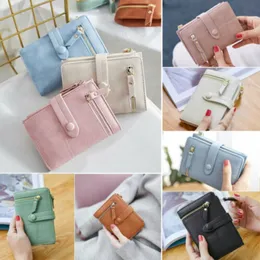 Hot Sale Stylish Girls Leather Smart Card Holder Coin Clutch Small Solid Slim Purse Wallet For Women New