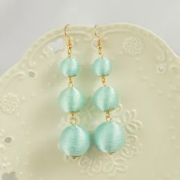 2020 Summer Styles Boho Ball Earring for Women Colorful Earing Long Tassel Brincos de Jewelry Wholesale by