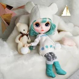 Blyth ICY DBS 1/6 joint body doll Snow set clothes including dress leggings hat shoes glove soutfits gift LJ201031