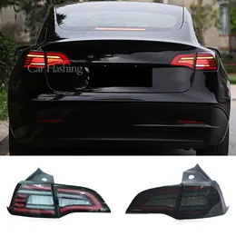 Bil LED -bakljus bakljus för Tesla Model 3 Model Y 2016 - 2023 Bakre ljusbroms Omvänd lampa Dynamisk blinkersignal