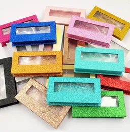 Glänzende Farben Box Großhandel quadratische Verpackung für falsche Wimpern Boxen gefälschte 3D-Nerzwimpern Boxen Faux Cils magnetische Hülle Wimpern leere Geschenkbox