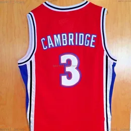 Stitched Custom Cambridge #3 LA Knights Red Basketball Jersey Men Women Youth XS-5XL