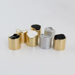 50 sztuk Gold Disc Top Caps z aluminiowym kołnierzem 24/410 Srebrna pokrywa Plastikowa czapka do butelki Push Call Press Caps