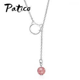 Chains Arrival Women Fashion Opal Stone Pendant Necklace 925 Sterling Silver Round Ball Shape Neck Chain 1