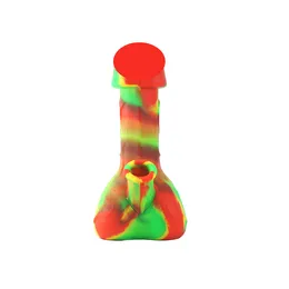 Silikon DAB Rig Bong Nargile Su Bongs Silikon Yağı DAB Rigs Su Boruları ile 14mm Cam Kase Dab Rig Bong