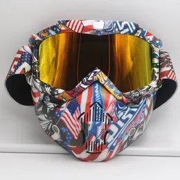 Motorrad Brille Mit Maske Motorrad Accessrioes Moto Brille ATV Ski Sport MX Off Road Helm Radfahren Racing Brille 220214