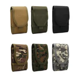 Outdoor Sports Tactical Backpack Bag Vest Pack Camouflage Multi functional Molle Tacitcal Double Layer Cell Pone Pouch NO11-908