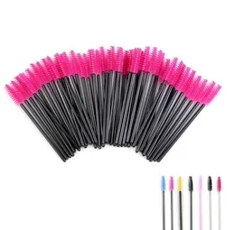 Tamax MW001 50Pack Disposable Eyelash Mascara Brushes Wands Applicator Makeup Brush Kits Pink Dropship acceptable full in stock POP2021