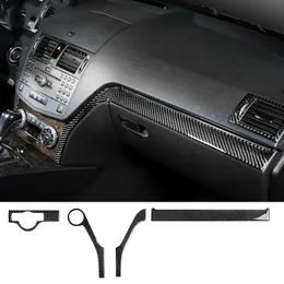 Bilinredning Dekoration Gjutning av trimremsor Kolfiber Bil Central Control Strip Decal Sticker för Mercedes C Class W2041991