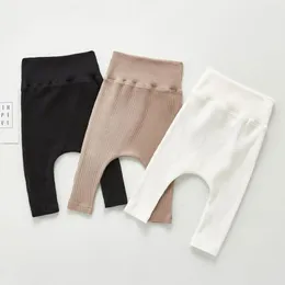 Leggings per neonate in cotone nuovo autunno Colori caramella Pantaloni per bambini a costine Pantaloni per bambini a vita alta per bambini