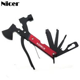 14 In 1 EDC Multitool Pliers Folding Knife Tactical Survival Camping Outdoor Hatchets Axes Machete Hammer Screwdriver Hand Tools Y200321