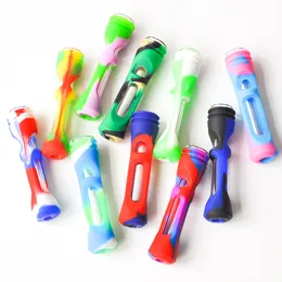 New Silicone Oil Rigs Smoking Pipe Tobacco Outdoor Hand Pipes Bongs Oil Burner smoke accessory