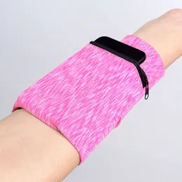 Multifunktionell svettband Zipper Ankle Wrap Sport Wrist Rem Plånbok Storage Bag Case Badminton Basketball Armband Sweatband 7.25