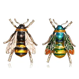 Fashion Colorful Painting Brooches Alloy Lively Bee Animal Brooch Women Design Jewelry Exquisite Pins