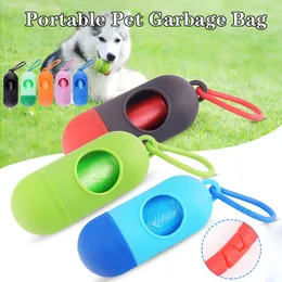 Pet Poop Bag Dispenser Waste Garbage Case Carrier Holder Pets Trash Cleaning Disposable Bags Outdoor Puppy Supplies Refuse Bags