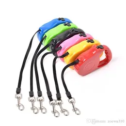 3m / 5m automático retrátil cão coleira pequena cães médios de passeio leads chumbo portátil cão animal de estimação gato chumbo estendendo corda de tração wvt1543 t03