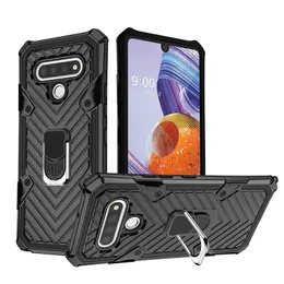 Shockpoof Protective Case Magnetic Car Mount Ring Kickstand för LG Harmony 4 Xpression Plus 3 Premier Pro Plus, Styo 6 Aristo 5 K31 K51 Q51