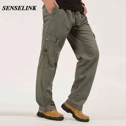 2021 New Men Army Green Cargo Pants Outdoor Classic Military Tactical Pants Casual Loose Sports Plus Size Cargo Pants Men G0104