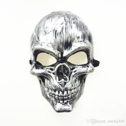 Halloween Adults Skull Mask Plastic Ghost Horror Mask Gold Silver Skull Face Masks Unisex Halloween Masquerade Party Masks Prop WVT0943