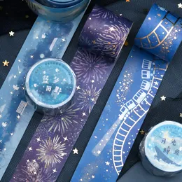 Fantasy Series Washi Masking Tape Sweet Blue Whale Bubble Fireworks Crafts Tape Adhesive Tape For Planner DIY Journal dekoration